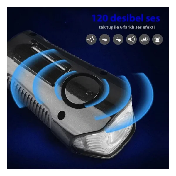 Dailytech Bisiklet Işık Korna Lcd Hız Göstergesi Su Geçirmez Fener - Görsel 3