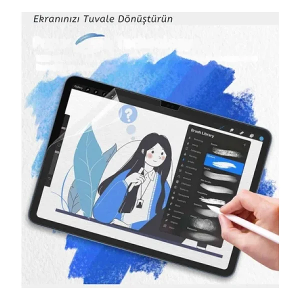 iPad 11. Nesil 2025 A16 Çip Uyumlu Paper-Like Gerçek Kağıt Hissi Tablet Ekran Koruyucu - Görsel 4