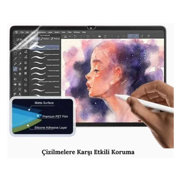 iPad 11. Nesil 2025 A16 Çip Uyumlu Paper-Like Gerçek Kağıt Hissi Tablet Ekran Koruyucu - Görsel 7