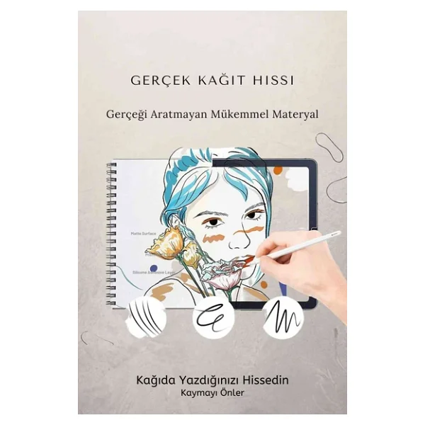 iPad 11. Nesil 2025 A16 Çip Uyumlu Paper-Like Gerçek Kağıt Hissi Tablet Ekran Koruyucu - Görsel 5