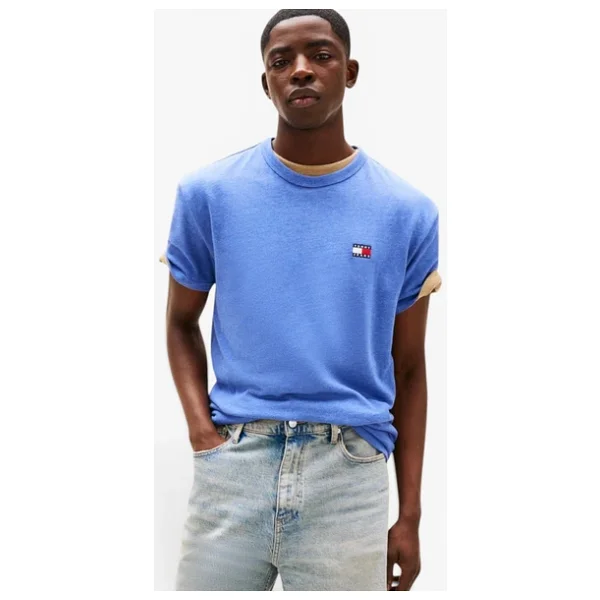 Tommy Hilfiger Jeans Badge Dm0dm20322 Kısa Kollu Bisiklet Yaka Erkek Tişört - Görsel 3