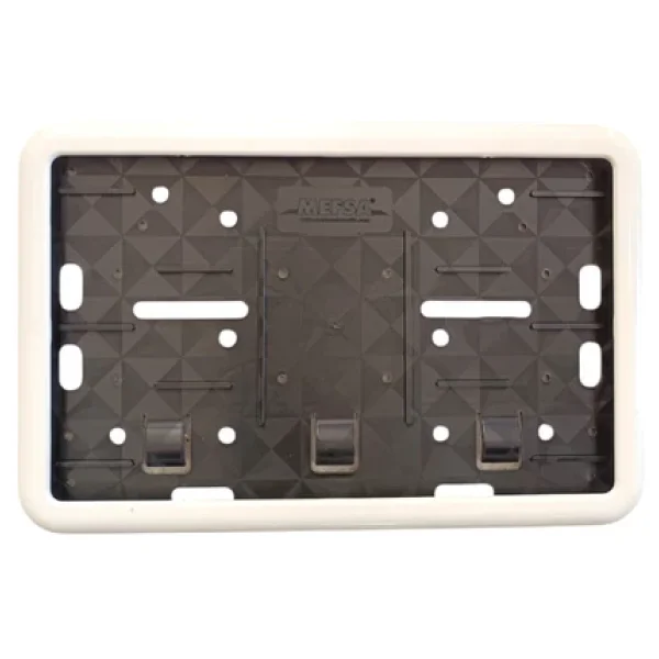 Çerçeveli Motor Plakalık Plaka Altlığı Beyaz 17x26 Cm - Görsel 3
