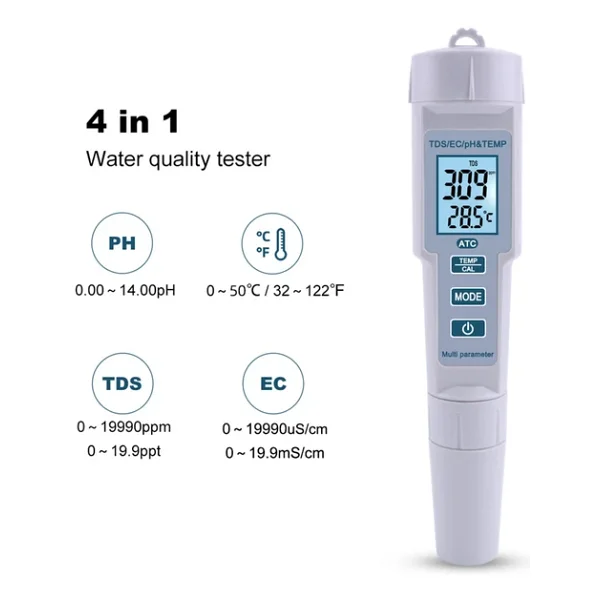 Aek-Tech Ph-686 4'ü 1 Arada Ph Metre Tds Ec Ve Sıcaklık Ölçer - Görsel 9