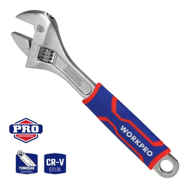 Workpro Wp272013 300mm Cr-V Profesyonel Kurbağacık Anahtar - Görsel 3
