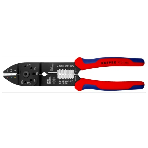 Knipex 97 21 215 Kablo Sıyırma Pabuç Sıkma Pensesi - Görsel 4
