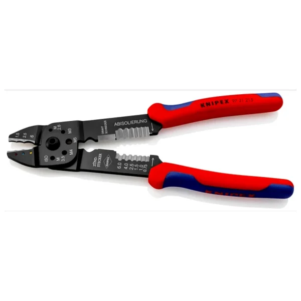 Knipex 97 21 215 Kablo Sıyırma Pabuç Sıkma Pensesi - Görsel 3