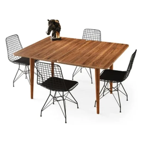 Zerenland Zeren877 Açılır Gizli Bölmeli Yemek Masası Garda Ceviz 70x110cm - Görsel 4