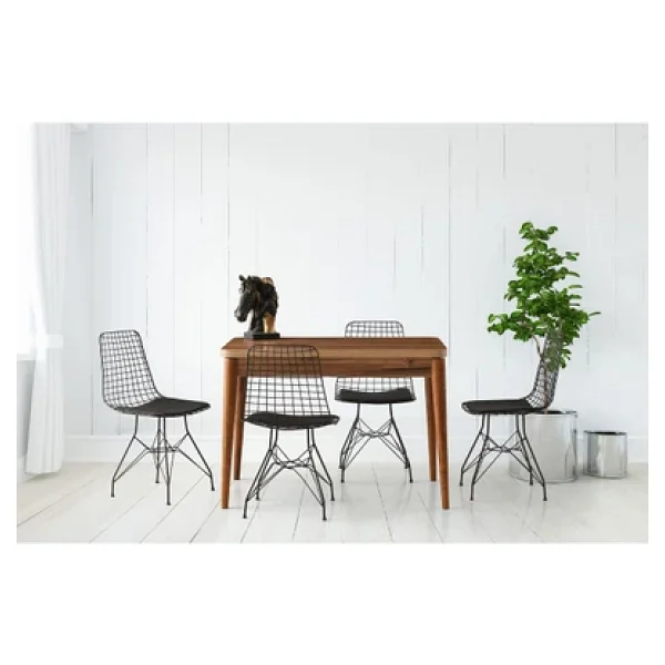 Zerenland Zeren877 Açılır Gizli Bölmeli Yemek Masası Garda Ceviz 70x110cm - Görsel 5