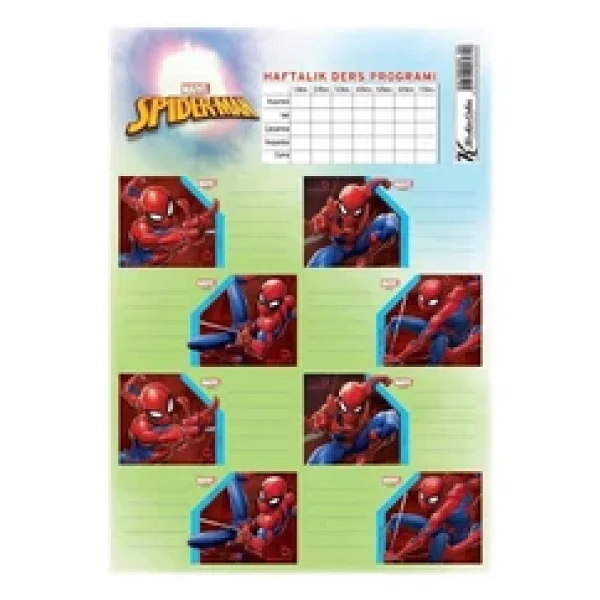Keskin Color Okul Etiketi Spider Man Ders Proğramlı 3 Lü - Görsel 7