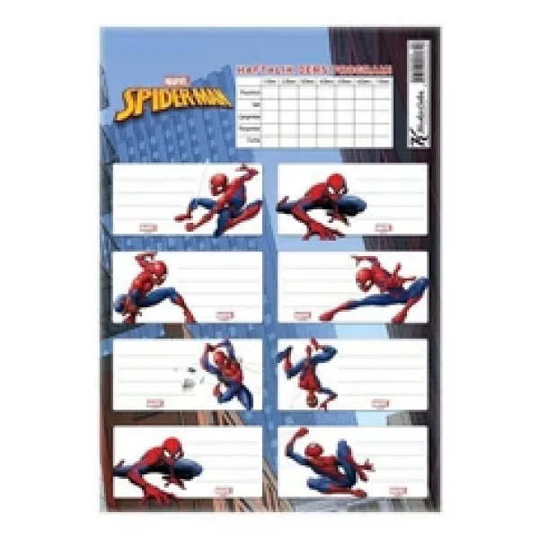 Keskin Color Okul Etiketi Spider Man Ders Proğramlı 3 Lü - Görsel 6