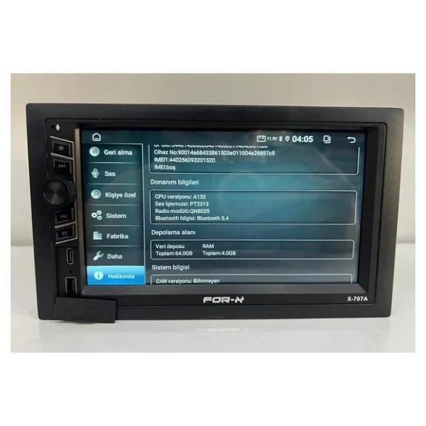 For-X X-707a 7'' Android Double Teyp - Görsel 3