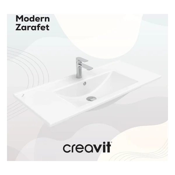 Creavit Su Etajerli Lavabo Beyaz 100cm - Görsel 4