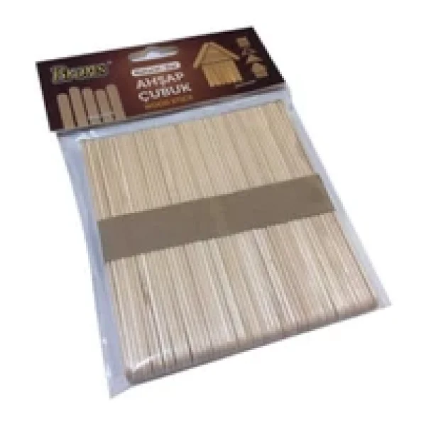 Brons Naturel-Dar-Ahşab Çubuk- Dondurma Çubuğu- 50 Li Ölçüsü=1x 11 Cm El Işi Etkinlikleri ( Kırtasiye) - Görsel 3