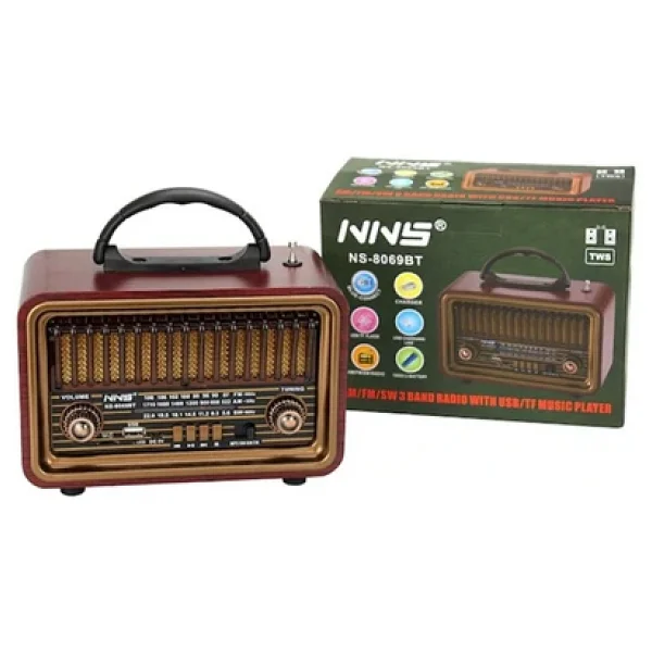 Nns Ns-8069bt Bluetooth Nostaljik Radyo - Görsel 2