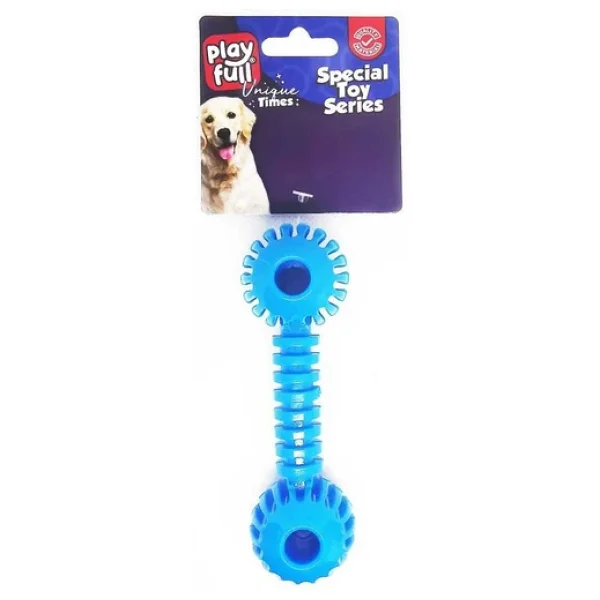 Playfull Dumbell Şeklinde Tırtıklı Köpek Oyuncağı 12x3.5 Cm - Görsel 3