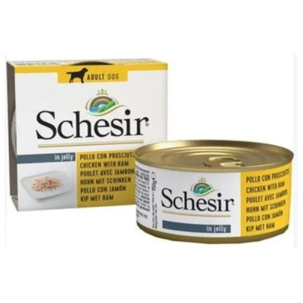 Schesir Tavuk Fileto Ve Domuz Etli 150 Gr Yetişkin Konserve Köpek Maması - Görsel 9