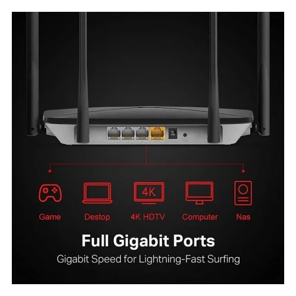 Mercusys Ac12g 3 Port 1200 Mbps Router - Görsel 6