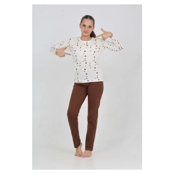 Toontoy Kız Çocuk Karma Baskılı Pijama Takım - Görsel 9