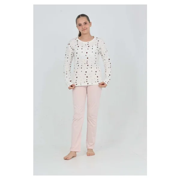 Toontoy Kız Çocuk Karma Baskılı Pijama Takım - Görsel 4