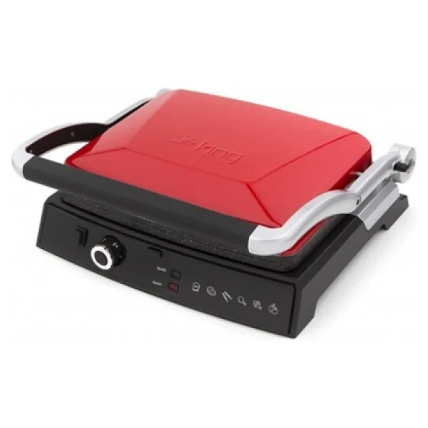 King K 462 Grillmaster Kırmızı 2000 W Granit Tost Makinesi - Görsel 4