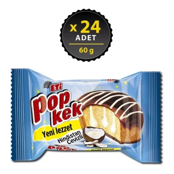 Eti Popkek Hindistan Cevizli Kek 60 Gr 24'lü - Görsel 3