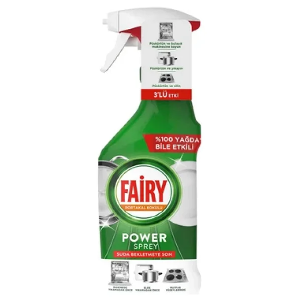 Fairy Power Sprey 3'ü 1 Arada Bulaşık Ve Mutfak Portakal Kokulu 500 Ml - Görsel 2
