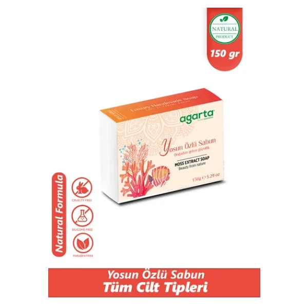 Agarta El Yapımı Doğal Yosun Özlü Sabun 150 Gr - Görsel 4