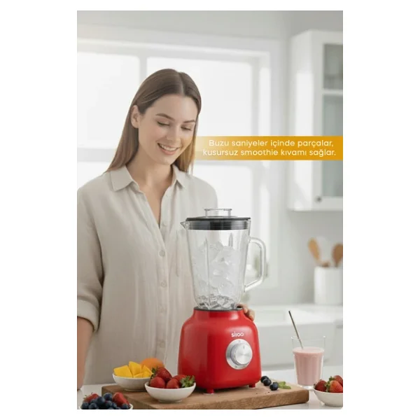 Sinbo Shb-7516 1000 W Kırmızı Smoothie Blender - Görsel 7
