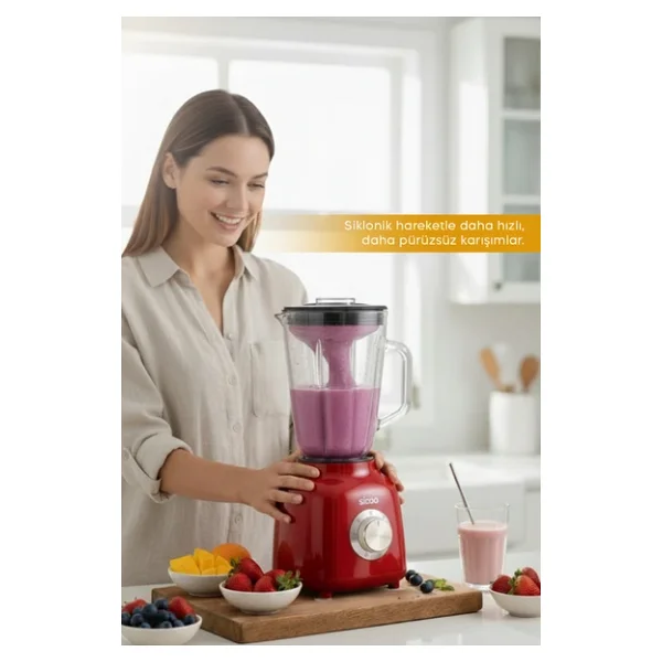 Sinbo Shb-7516 1000 W Kırmızı Smoothie Blender - Görsel 6