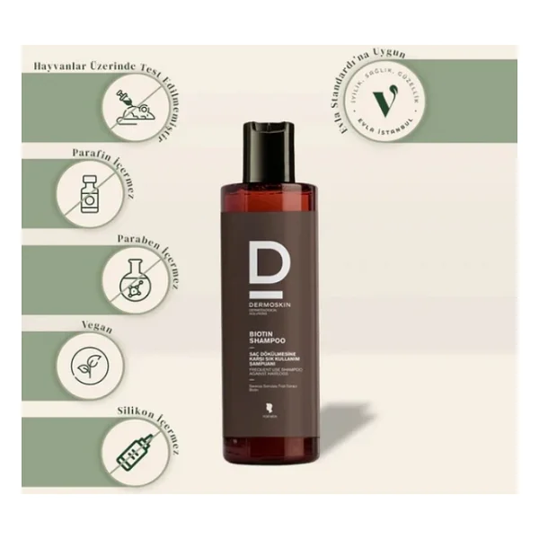 Dermoskin Biotin 3x200 Ml Saç Dökülmesine Karşı Şampuan - Görsel 5