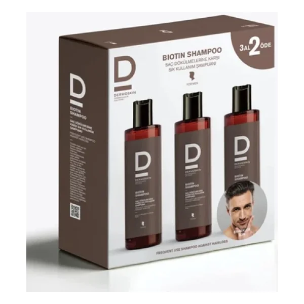 Dermoskin Biotin 3x200 Ml Saç Dökülmesine Karşı Şampuan - Görsel 7