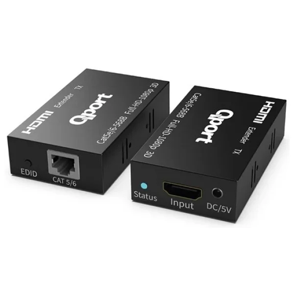 Qport Q-Hex3 Cat5e/Cat6 60metre Hdmı Extender - Görsel 3