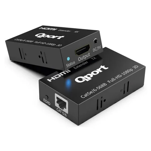 Qport Q-Hex3 Cat5e/Cat6 60metre Hdmı Extender - Görsel 2