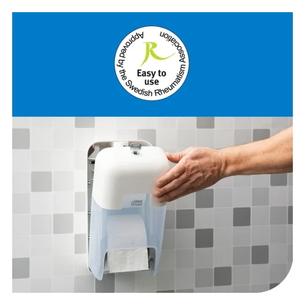 Tork Optiserve Kartonsuz 2 Ruloluk Tuvalet Kağıdı Dispenseri Beyaz (558041) - Görsel 5