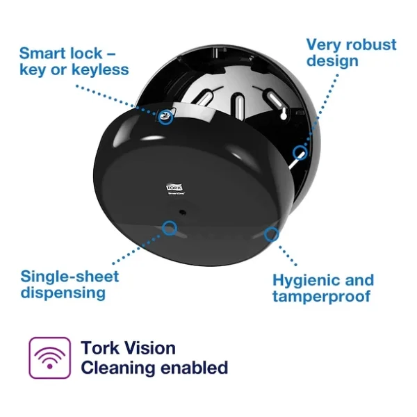 Tork 680008 Smartone Tuvalet Kağıdı Dispanseri Siyah - Görsel 5