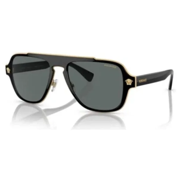 Versace Medusa Retro Charm Ve2199 100281 Black/Gold-Dark Grey Polarize Erkek Güneş Gözlüğü - Görsel 3