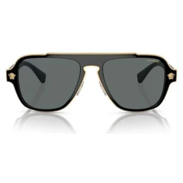 Versace Medusa Retro Charm Ve2199 100281 Black/Gold-Dark Grey Polarize Erkek Güneş Gözlüğü - Görsel 4