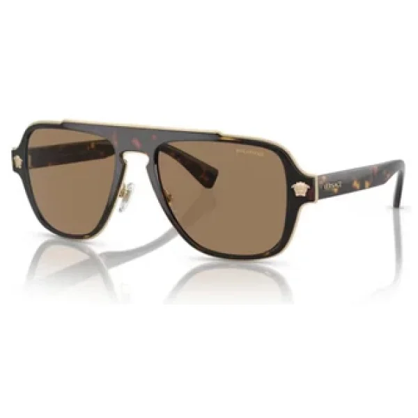 Versace Medusa Retro Charm Ve2199 1252la Havana-Orange Polarize Erkek Güneş Gözlüğü - Görsel 4