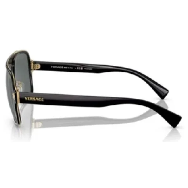 Versace Medusa Retro Charm Ve2199 100281 Black/Gold-Dark Grey Polarize Erkek Güneş Gözlüğü - Görsel 5