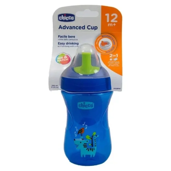 Chicco 2 İn 1 Advance Cup Alıştırma Bardağı 266 Ml +12 Ay - Blue - Görsel 3