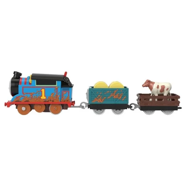 Orjinal Fisher Price Thomas Ve Arkadaşları Motorlu Vagonlu Büyük Trenler Motorized Muddy Thomas - Görsel 2