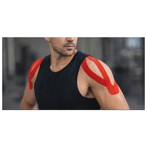 Pureza Kinesiyolojik Bandı Kırmızı/Sporcu Bantı, Ağrı Için Kas Bandı Su Ve Ter Geçirmez Spor Yapışkan Bant 5cmx5cm - Görsel 2