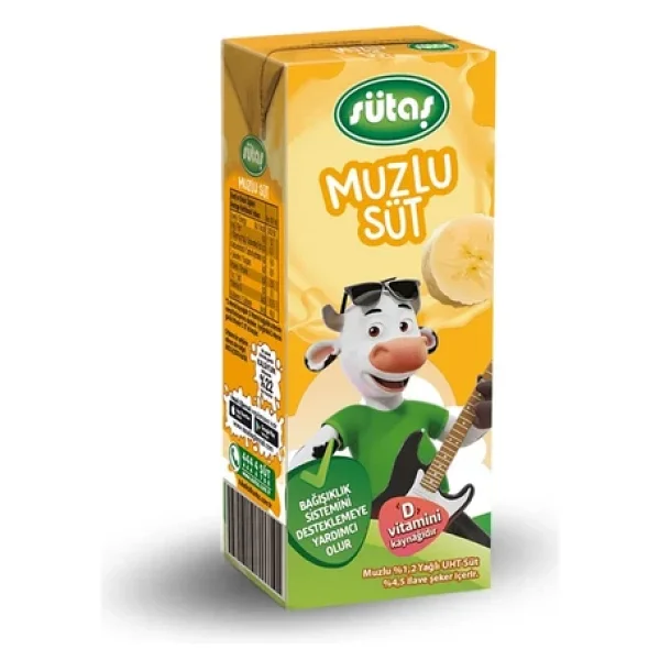 Sütaş Muzlu Süt 24x180 Ml - Görsel 6