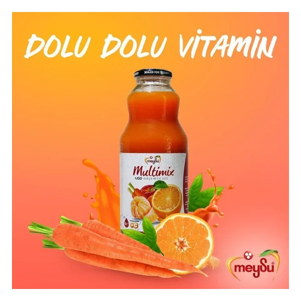 Meysu Multimix %100 Karisik Meyve Suyu 1 Lt X 6 Adet - Görsel 5