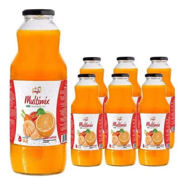 Meysu Multimix %100 Karisik Meyve Suyu 1 Lt X 6 Adet - Görsel 3