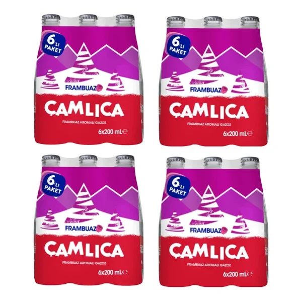 Camlica Frambuaz Aromali Gazoz 200 Ml X 24 Adet - Görsel 3