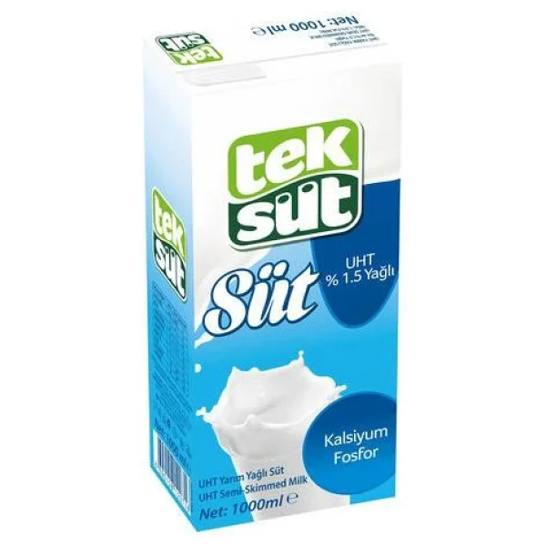 Teksüt Yarım Yağlı Süt 1 Lt X 6 Adet - Görsel 5