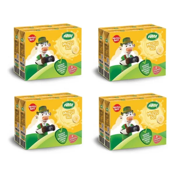 Sütaş Muzlu Süt 24x180 Ml - Görsel 5