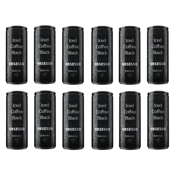 Obsesso Şekersiz Soğuk Kahve 250 Ml X 12 Adet - Görsel 3