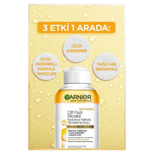 Garnier Çift Fazlı Micellar Kusursuz 100 Ml 2 Adet Makyaj Temizleme Suyu - Görsel 4
